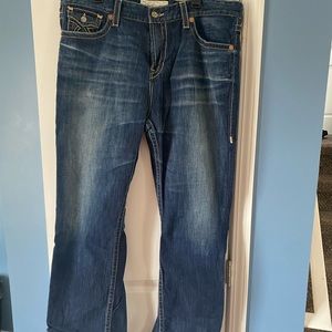 BIG STAR Mens' Eastman Loose Straight Blue Jeans Size 40R